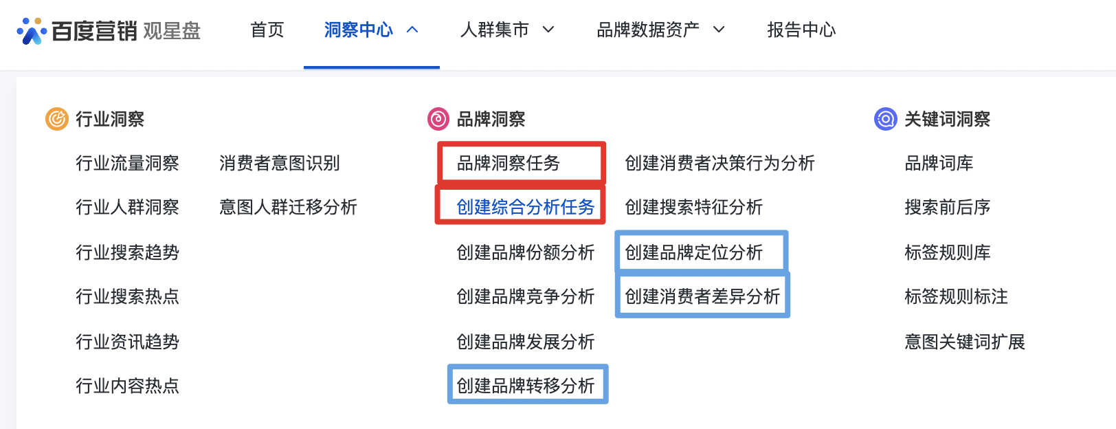 觀星盤(pán)洞察品牌定位、流轉(zhuǎn)、消費(fèi)者差異功能上線